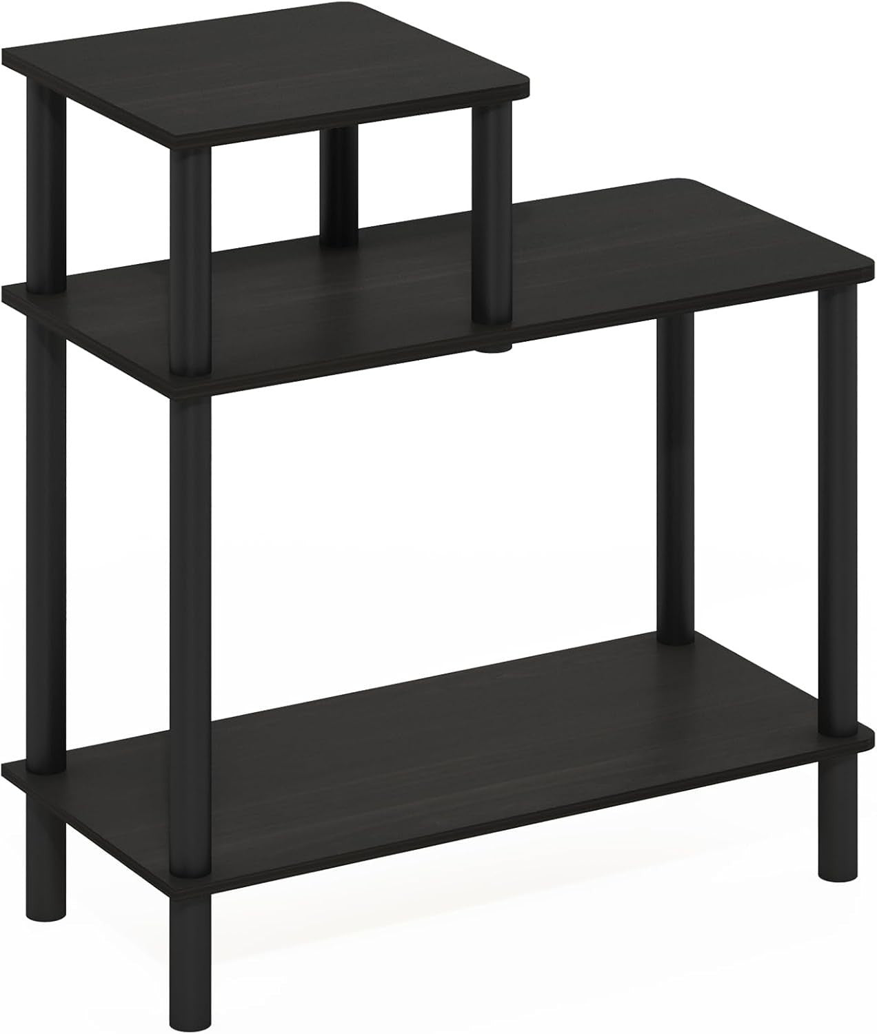 3-Tier Rectangular Side Table with Shelves – Slim Sofa End Table for Small Space