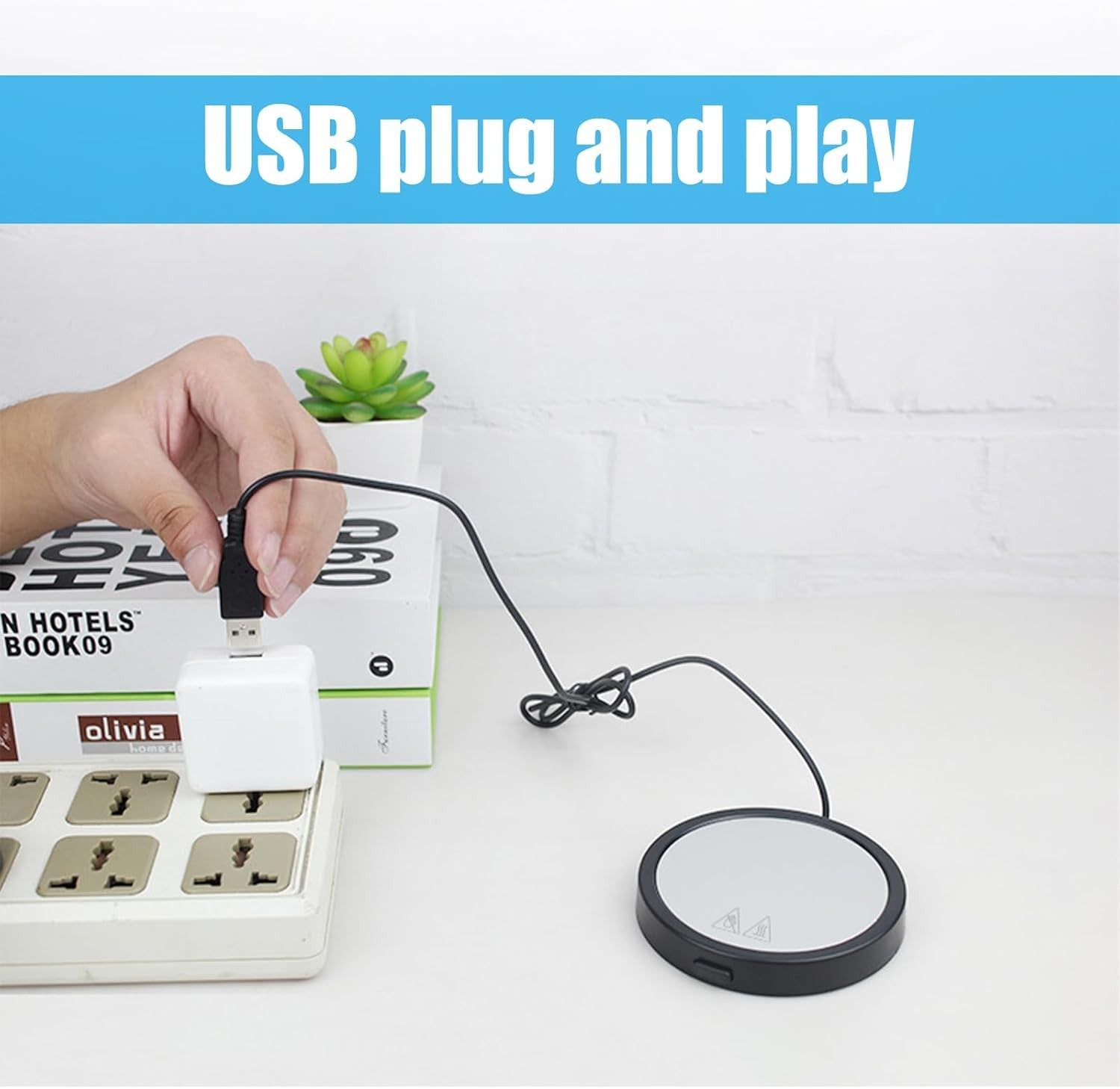 USB Coffee Mug Warmer 10W Desk Heater Mat Non Slip Base