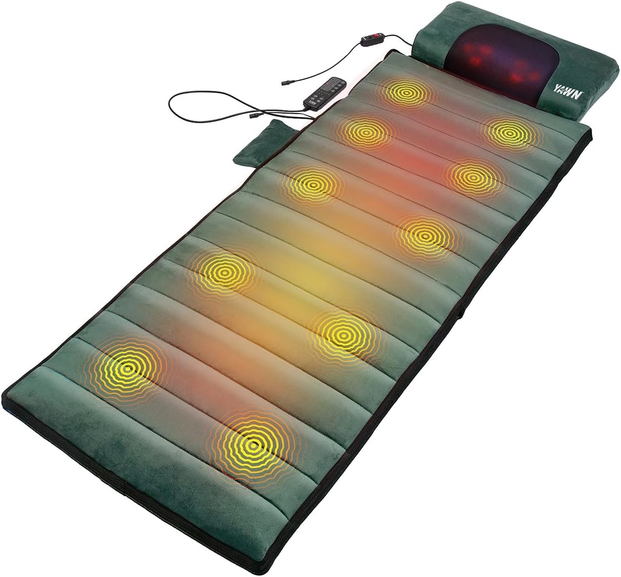 Full Body Electric Massage Mattress Pad with Heat, Vibration & Shiatsu Nodes