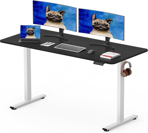 Electric Standing Desk 140x80cm Adjustable Sit Stand Table w/Memory Presets