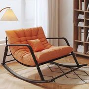 Outdoor Rocking Chair with Padded Cushion Extra Wide Seat Cozy Relaxer
