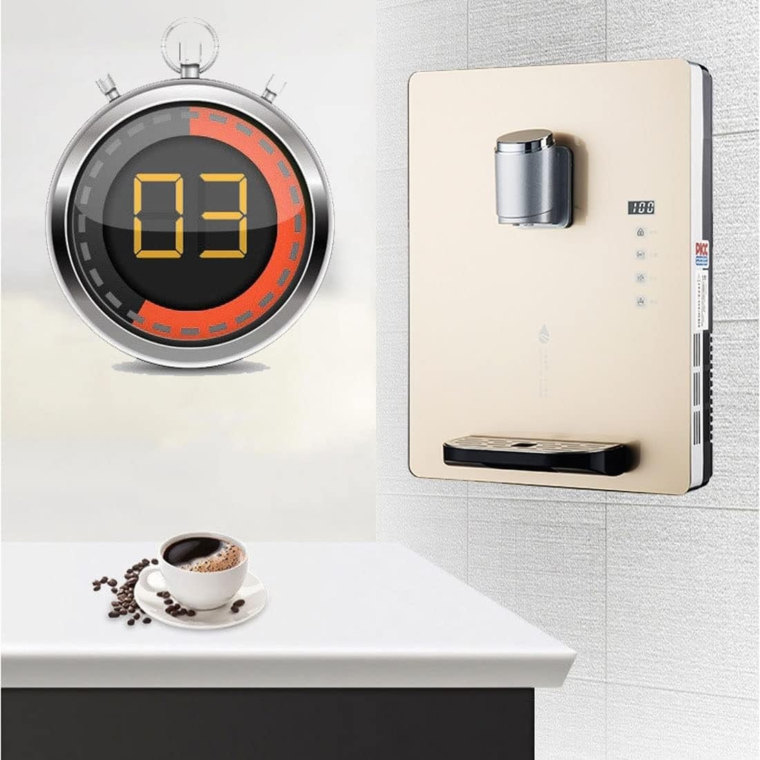 Hot & Cold Water Dispenser Wall Mounted Touch Screen Child Lock Ice Maker