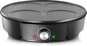 Portable Electric Crepe Maker Griddle Pan – Nonstick Adjustable Temp Cooking