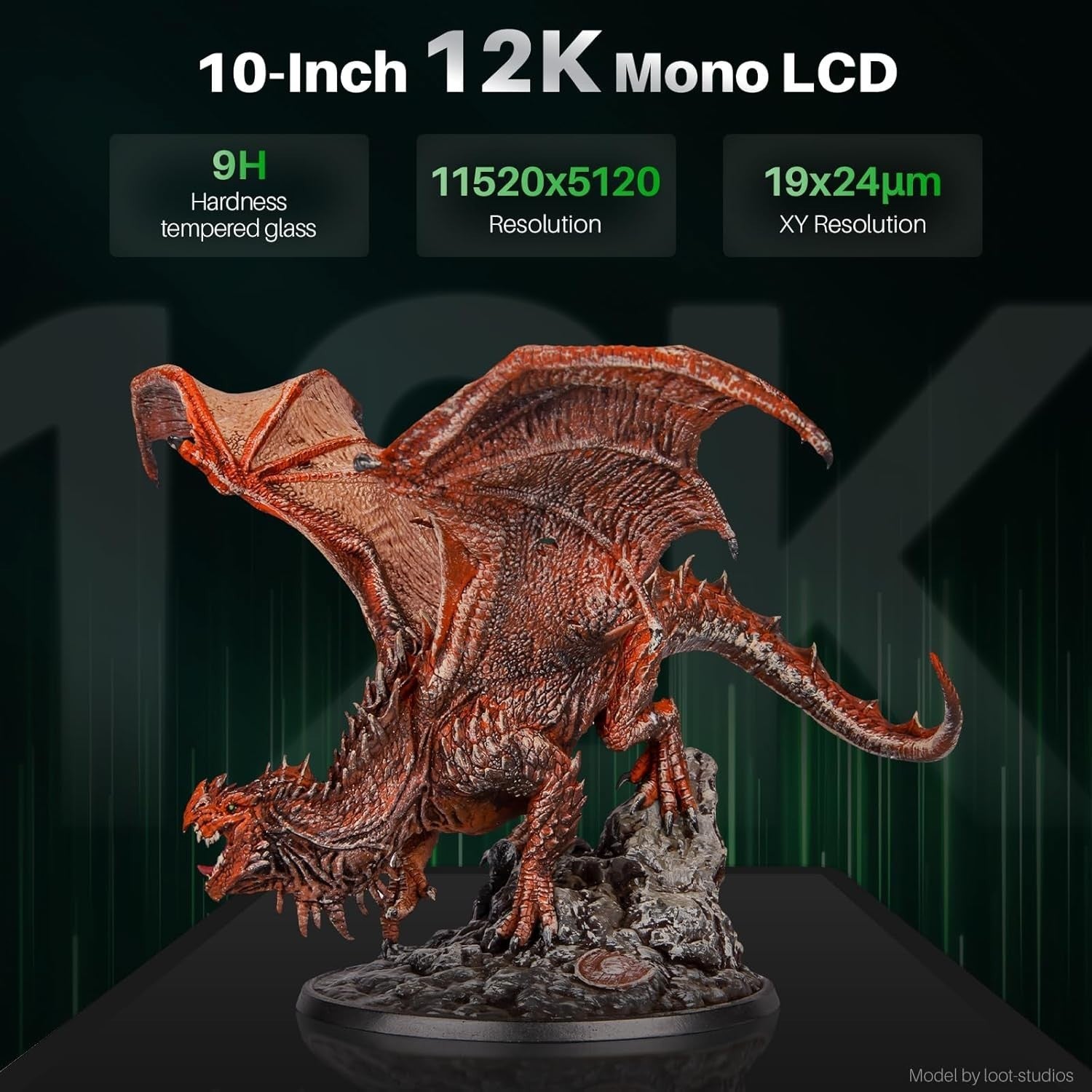 12K Resin 3D Printer 10'' Mono LCD Auto Level MSLA Large Build