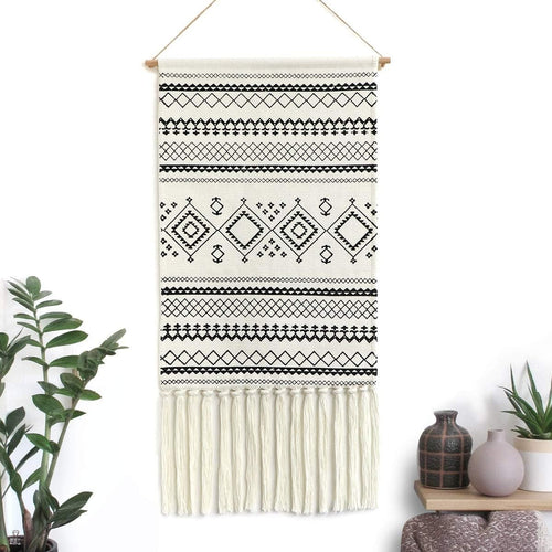 Boho Macrame Wall Hanging Geometric Woven Tapestry Decor