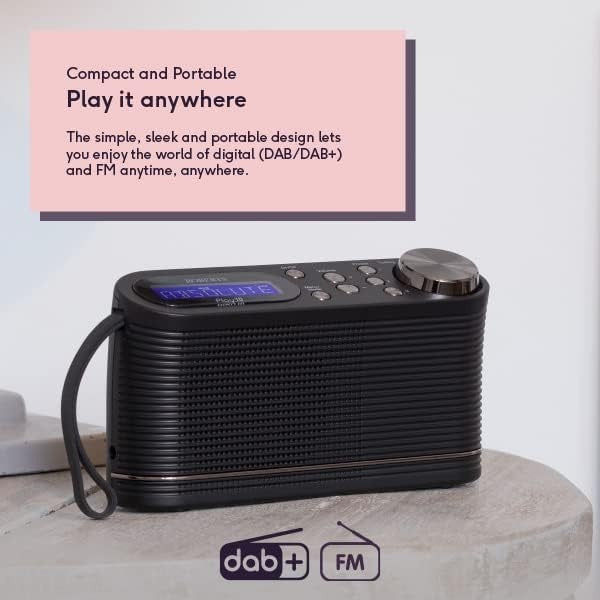 Portable DAB+ FM Radio Digital Alarm Clock Battery Powered
