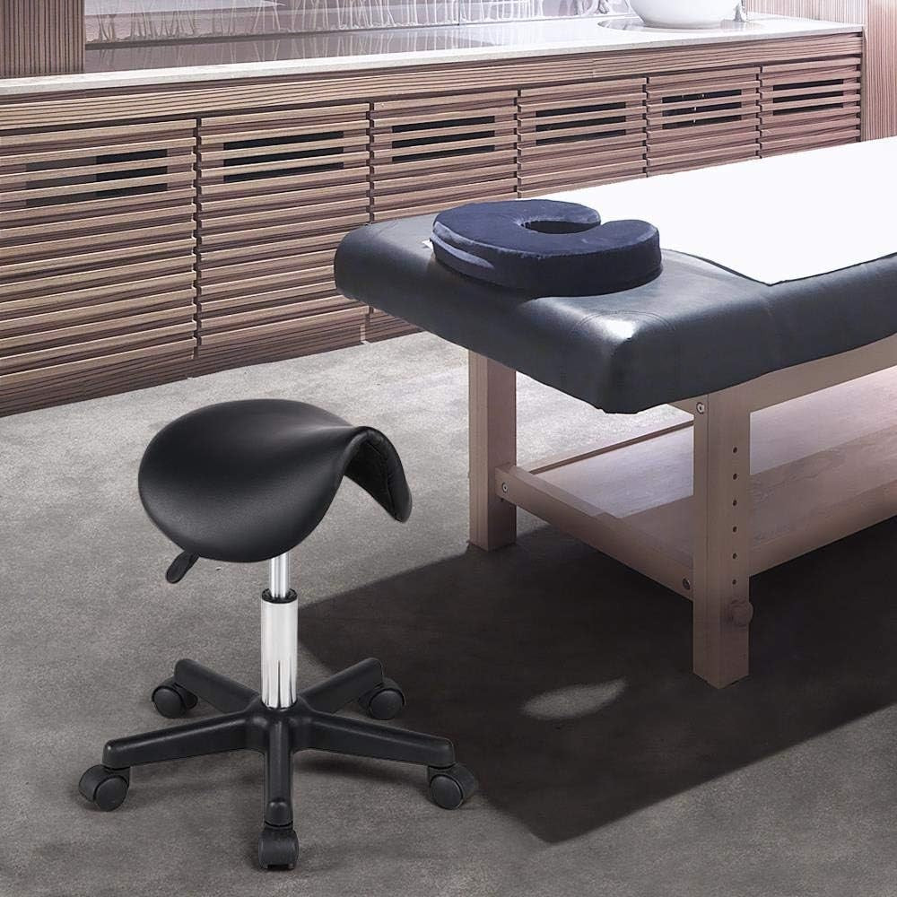 Portable Massage Table 2 Section with Saddle Stool Set Adjustable Spa Beauty Bed