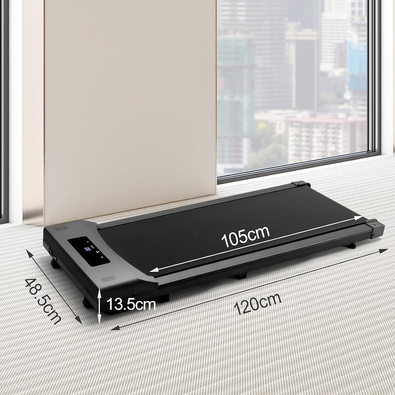 Under Desk Treadmill 2.5HP Ultra Slim Walking Pad 1–8 km/h Home Office