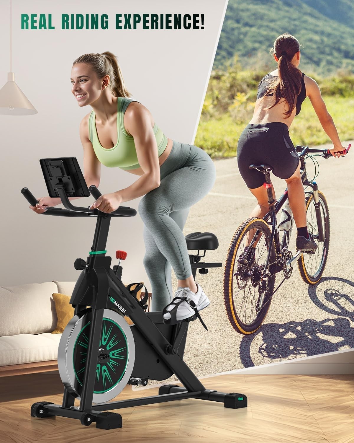 Quiet Magnetic Exercise Bike w/ LCD, Tablet Holder, Comfy Seat & 160kg Capacity