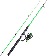 2.1M Graphite Spinning Fishing Rod Reel Combo Travel Kit 18LB Drag