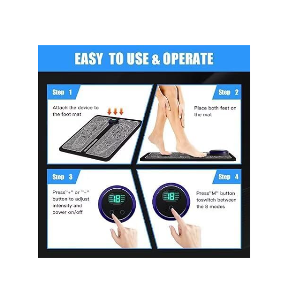 Restural EMS Foot Massager 2-Pack Foot Drop & Plantar Pain Relief Home Use