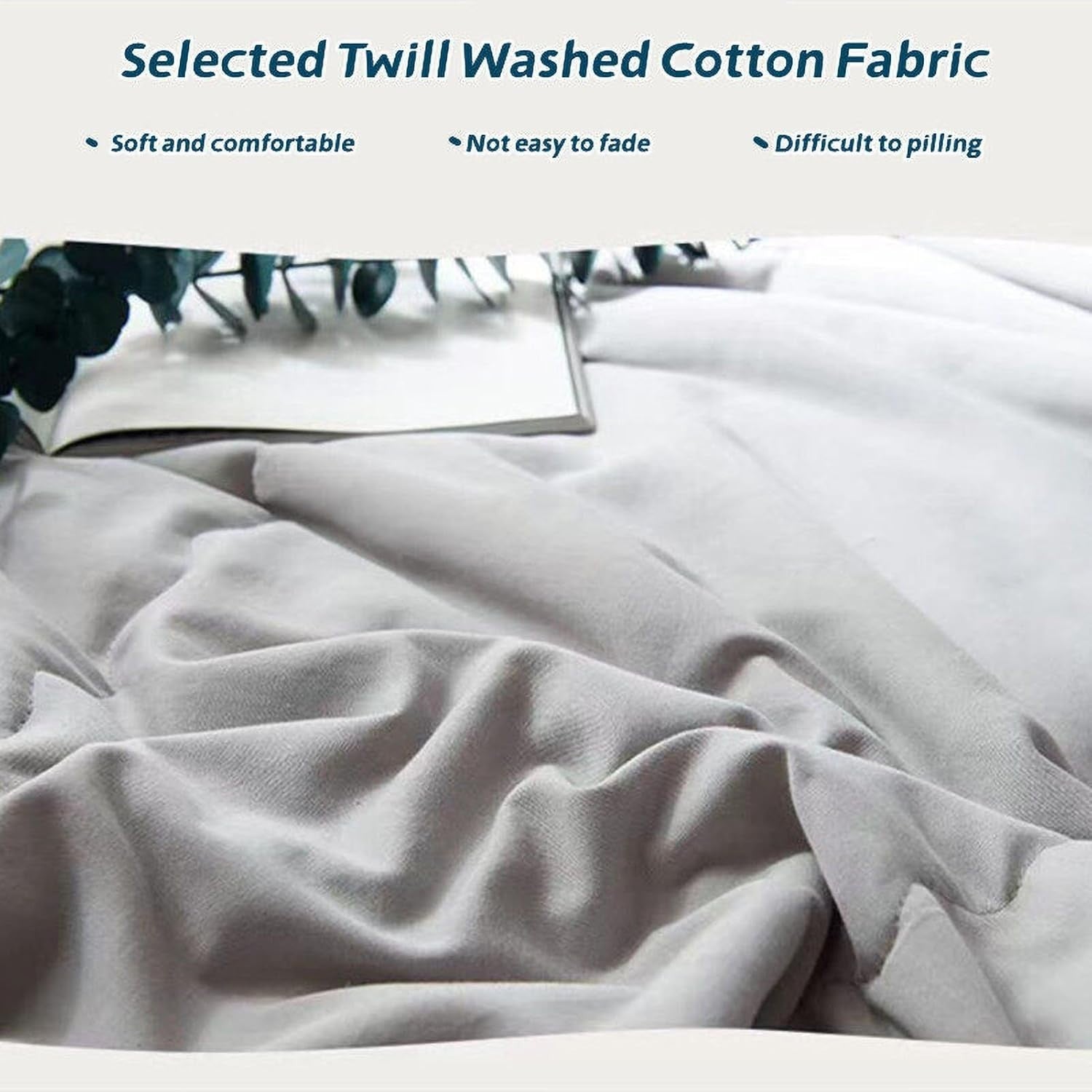 Grey Cooling Blanket Summer Breathable Lightweight Throw 5.57x6.56ft