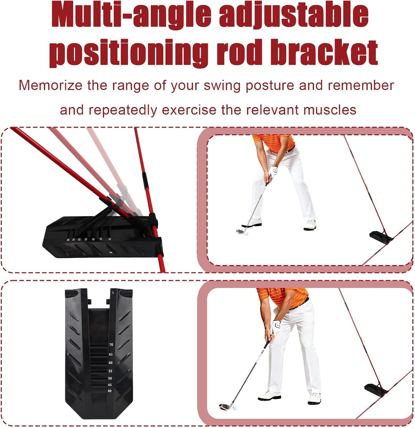 Golf Alignment Sticks Holder Swing Plane Path Trainer Aid