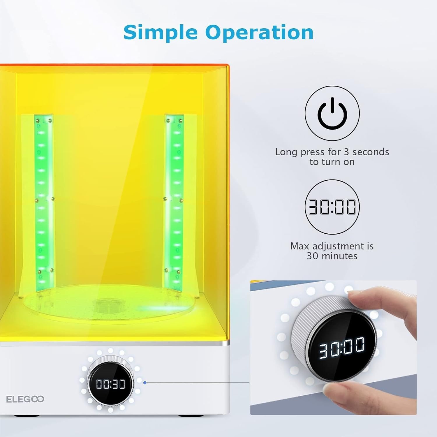 Large Resin Wash Cure Station Dual Machine 360° UV LCD SLA DLP