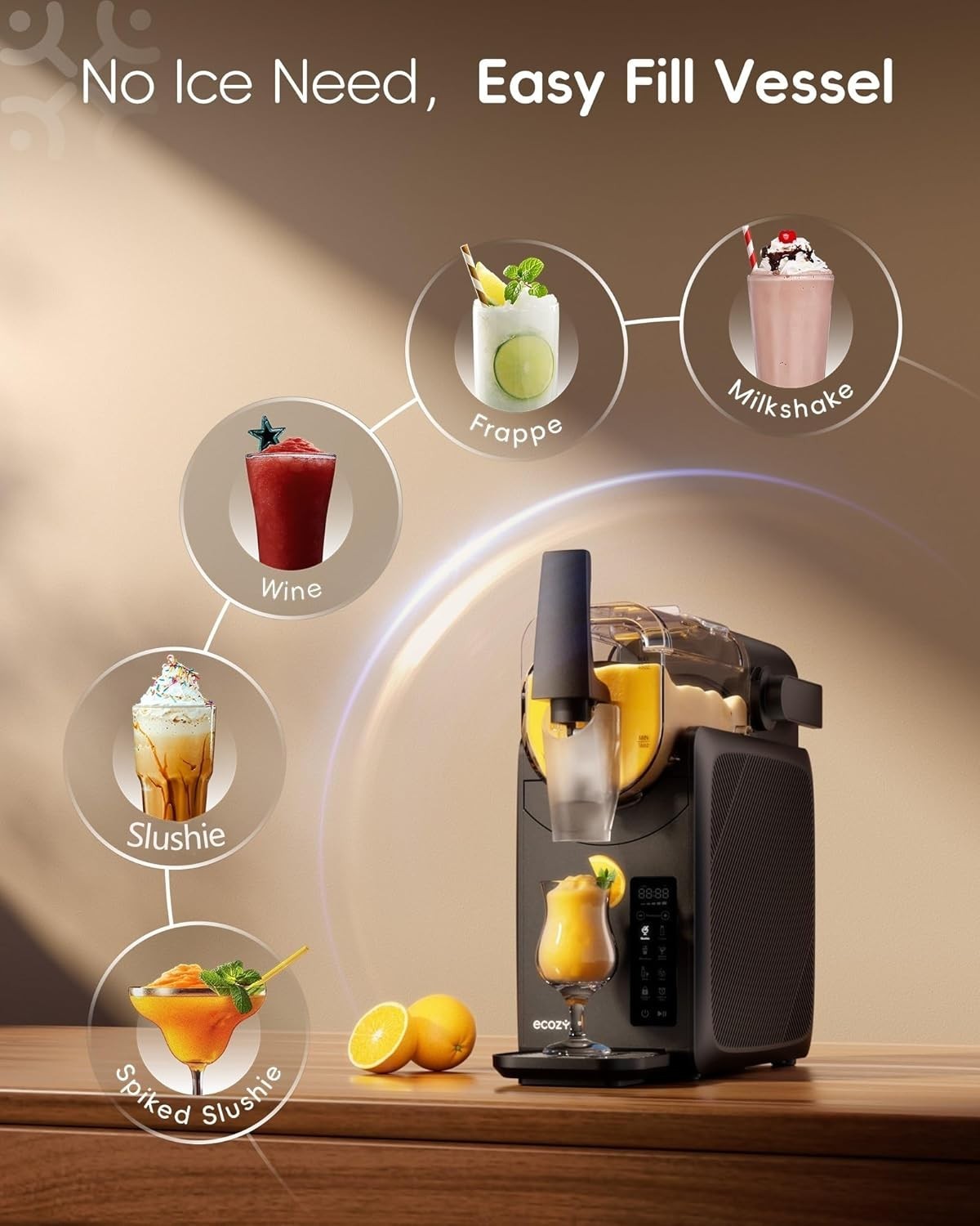 Frozen Drink Maker Slush Machine 2L Self Cleaning Touchscreen