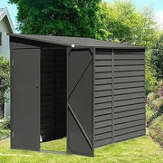 Metal Garden Shed Outdoor Storage Utility House Tool Storage 4.7x8.86ft