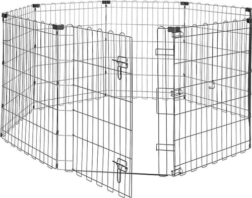 Heavy Duty Dog Playpen with Door Indoor Outdoor Fence 152x152x76cm