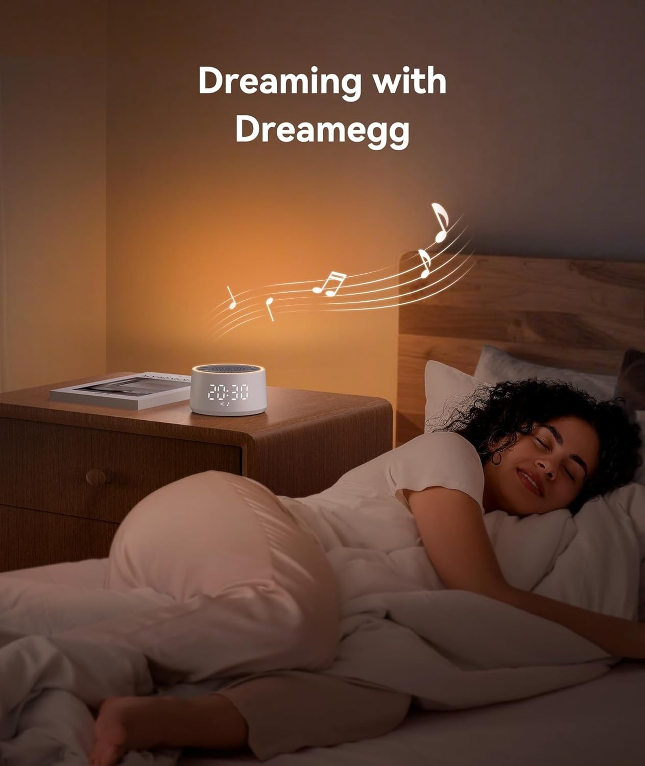 White Noise Machine for Sleep with 25 Soothing Sounds & Night Light