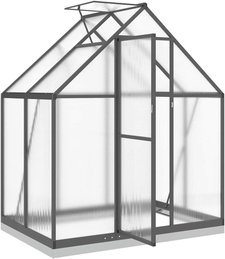 Walk-In Garden Greenhouse 169x114x202cm Anthracite Aluminium Frame