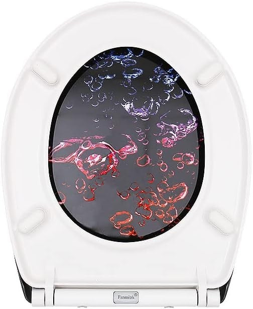 Toilet Seat Quick Release Top Fixing Colourful Patterns 45x37cm