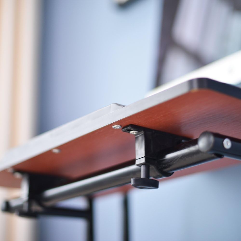 Adjustable Standing Desk Sit Stand Workstation Rolling Laptop Table 60x30cm