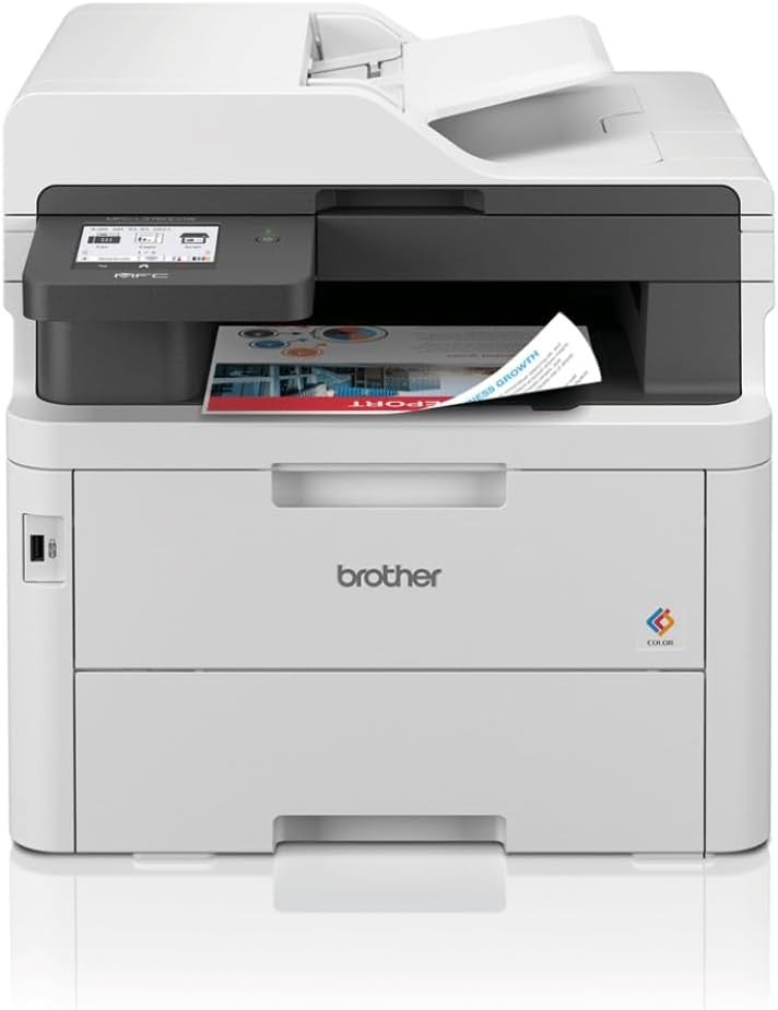 All-in-One Colour LED Printer A4 USB Wi-Fi Duplex Grey Office
