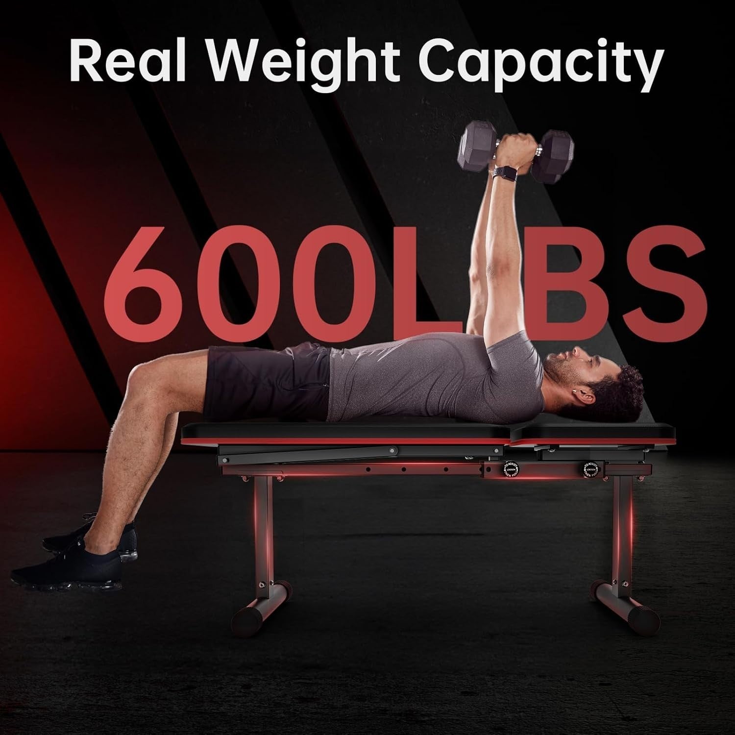 Adjustable Weight Bench Flat Incline 300kg Home Gym Workout