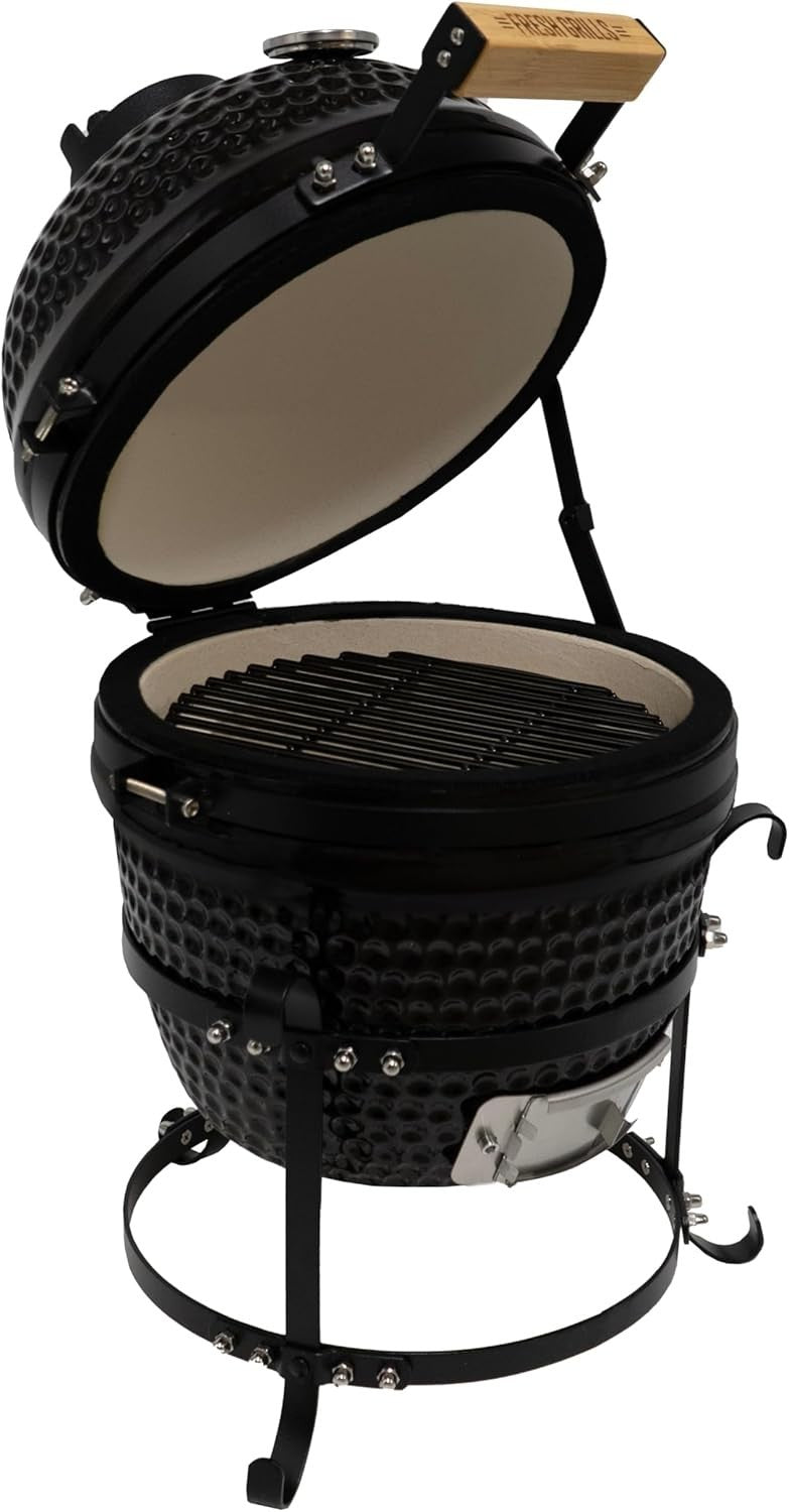 Portable 13" Kamado BBQ Smoker Grill Ceramic Charcoal Oven Outdoor Cooking