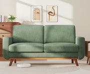 Green Corduroy Luxe 2 Seater Sofa | Deep Seat Loveseat for Small Spaces
