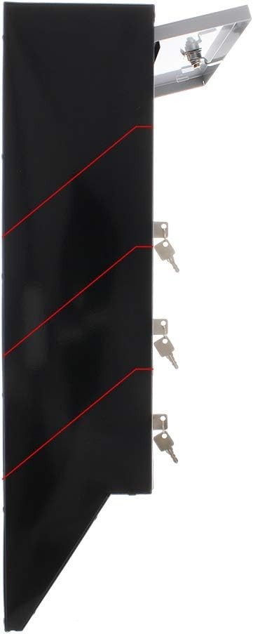 Wall Mounted Lockable Mailbox System 4 Units Steel Secure Post Box C4 Size