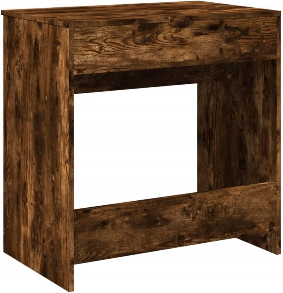 Modern Makeup Vanity Dressing Table Desk Mirror Storage Drawer Wood Smoked Oak