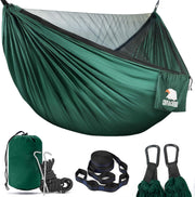 Camping Hammock with Mosquito Net, Lightweight Double Parachute Nylon 772lbs