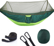 Automatic Camping Hammock w/ Mosquito Net, Portable Double Nylon, 250cmx120cm
