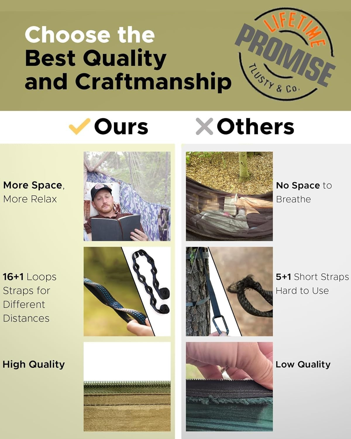 Camping Hammock with Mosquito Net | Double Outdoor Hammock Tent