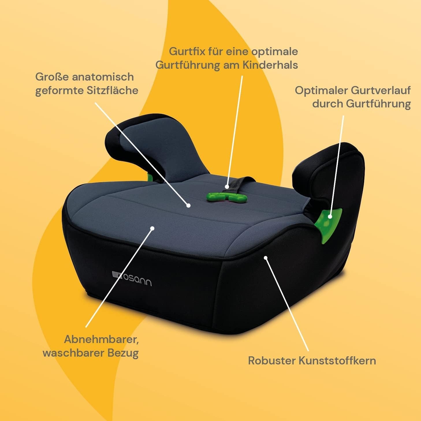i-Size Booster Seat 126–150cm Lightweight Child Car Seat R129