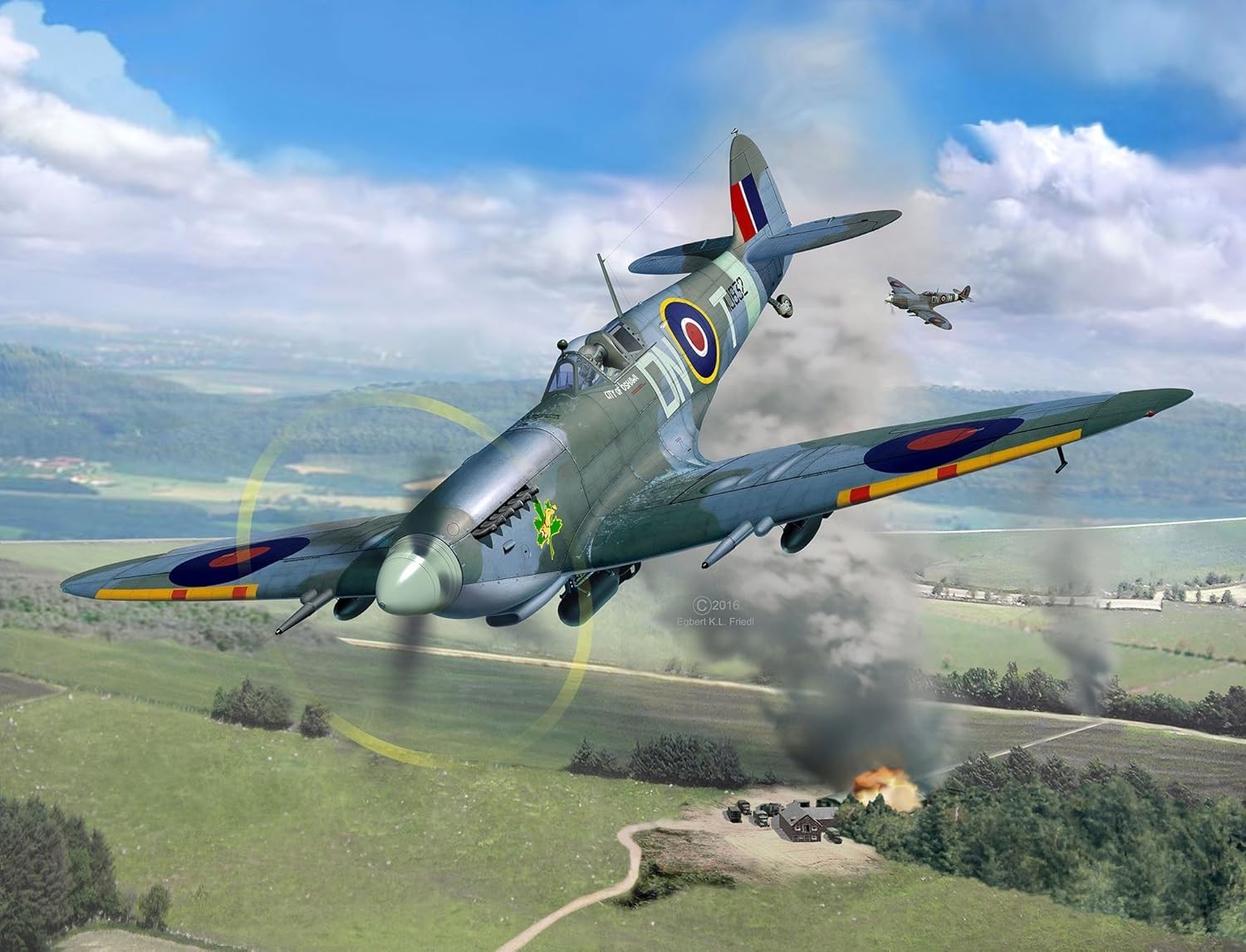 1:32 Spitfire Mk.IXC Model Kit 115pcs Unpainted Aircraft Hobby Gift