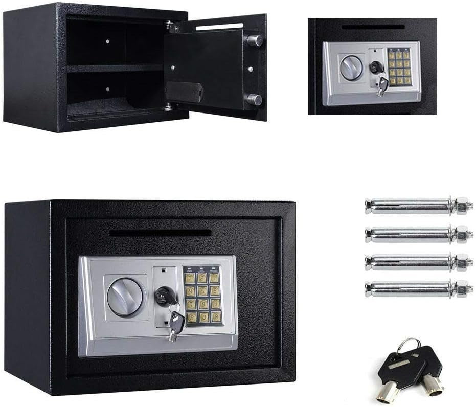 16L Digital Safe Box Electronic Keypad Security Cash Jewelry Lock