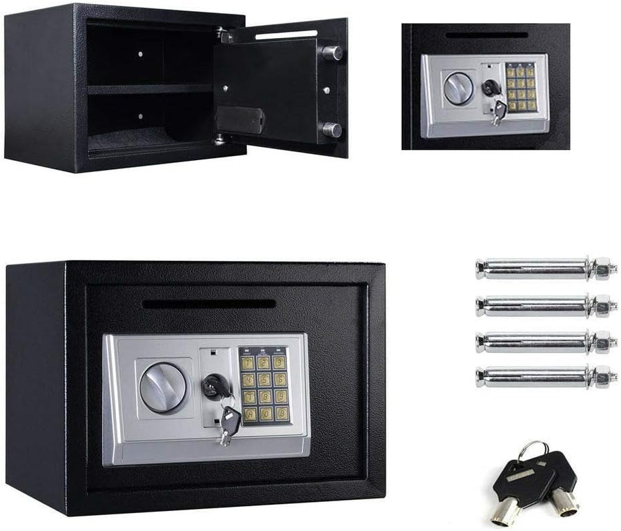16L Digital Safe Box Electronic Keypad Security Cash Jewelry Lock