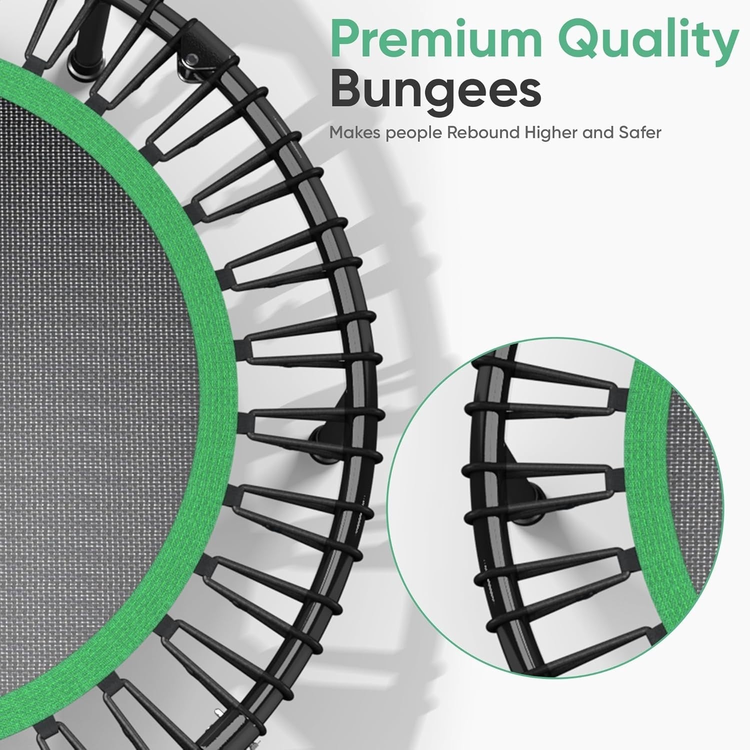 40in Quiet Bungee Fitness Rebounder Foldable Heavy Duty 450lb