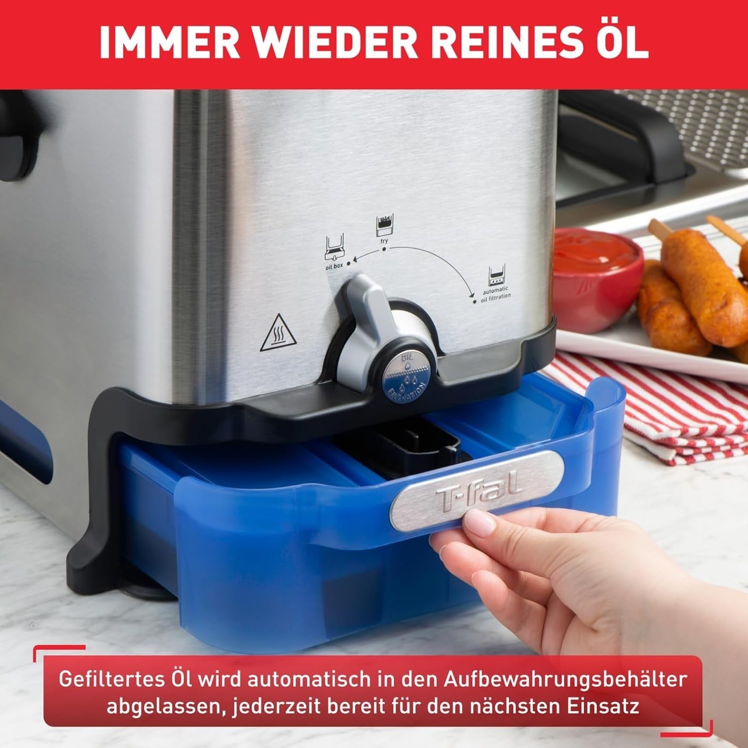 Electric Deep Fryer 2300W Stainless Steel Single Tank Countertop Fryer Home