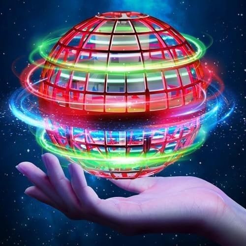 360° LED Flying Boomerang Ball Toy, Rechargeable Hand-Controlled Mini Drone