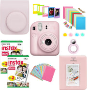 Instant Camera Bundle Pink 40 Film Shots Case Album Filters Photo Kit