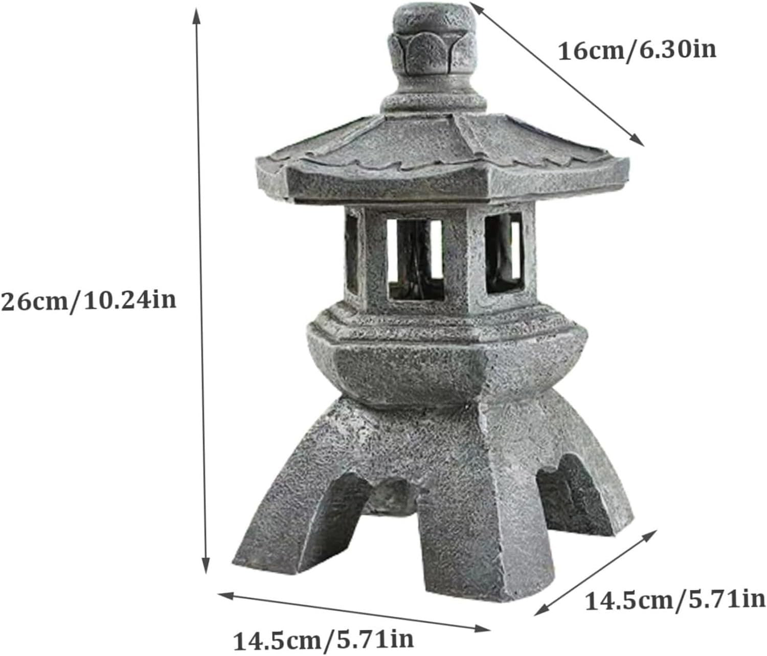 Solar Pagoda Lantern Statue – Japanese Zen Garden Ornament (Style 2)
