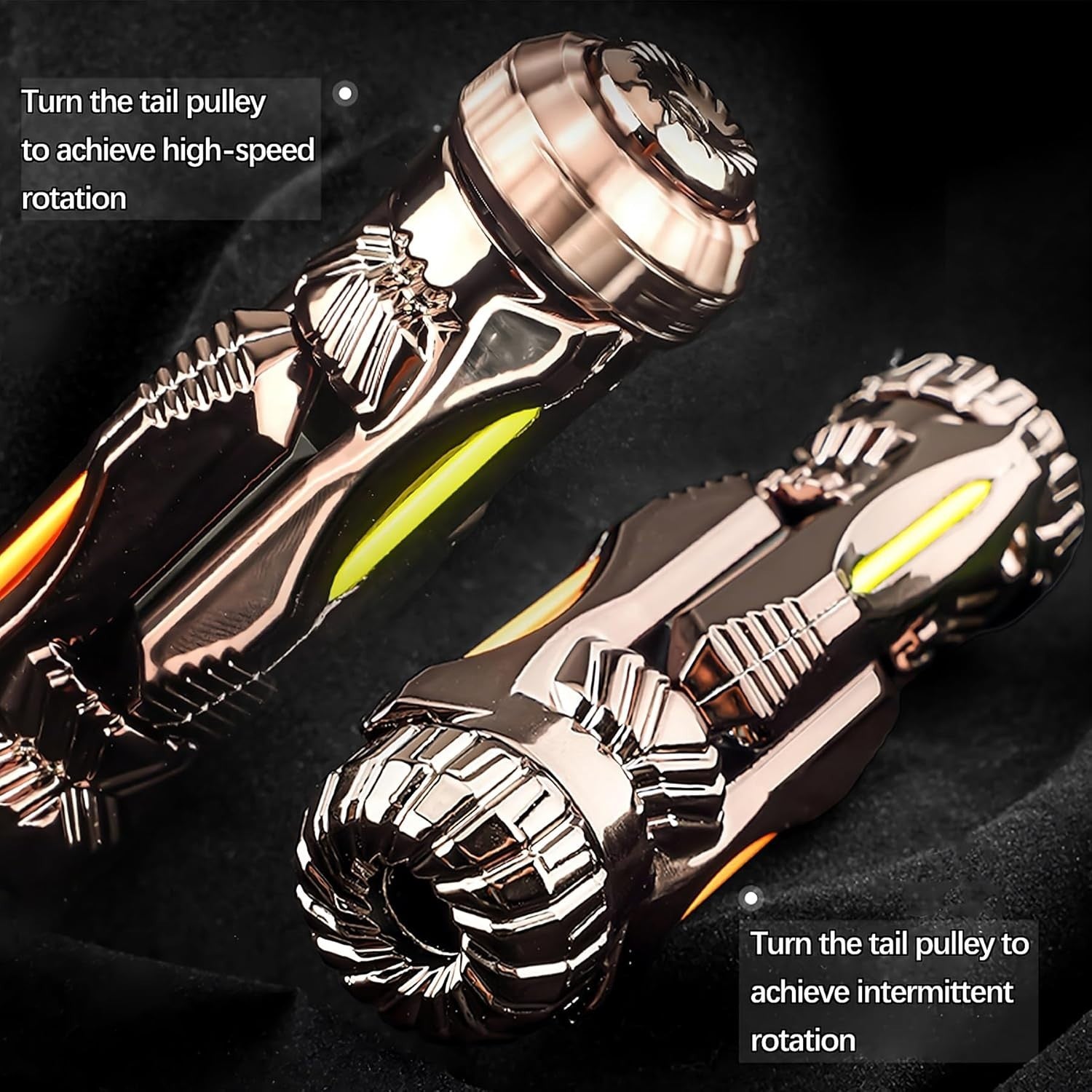 Metal Fidget Spinner Ring Clicker Slider EDC Stress Relief Pocket Toy