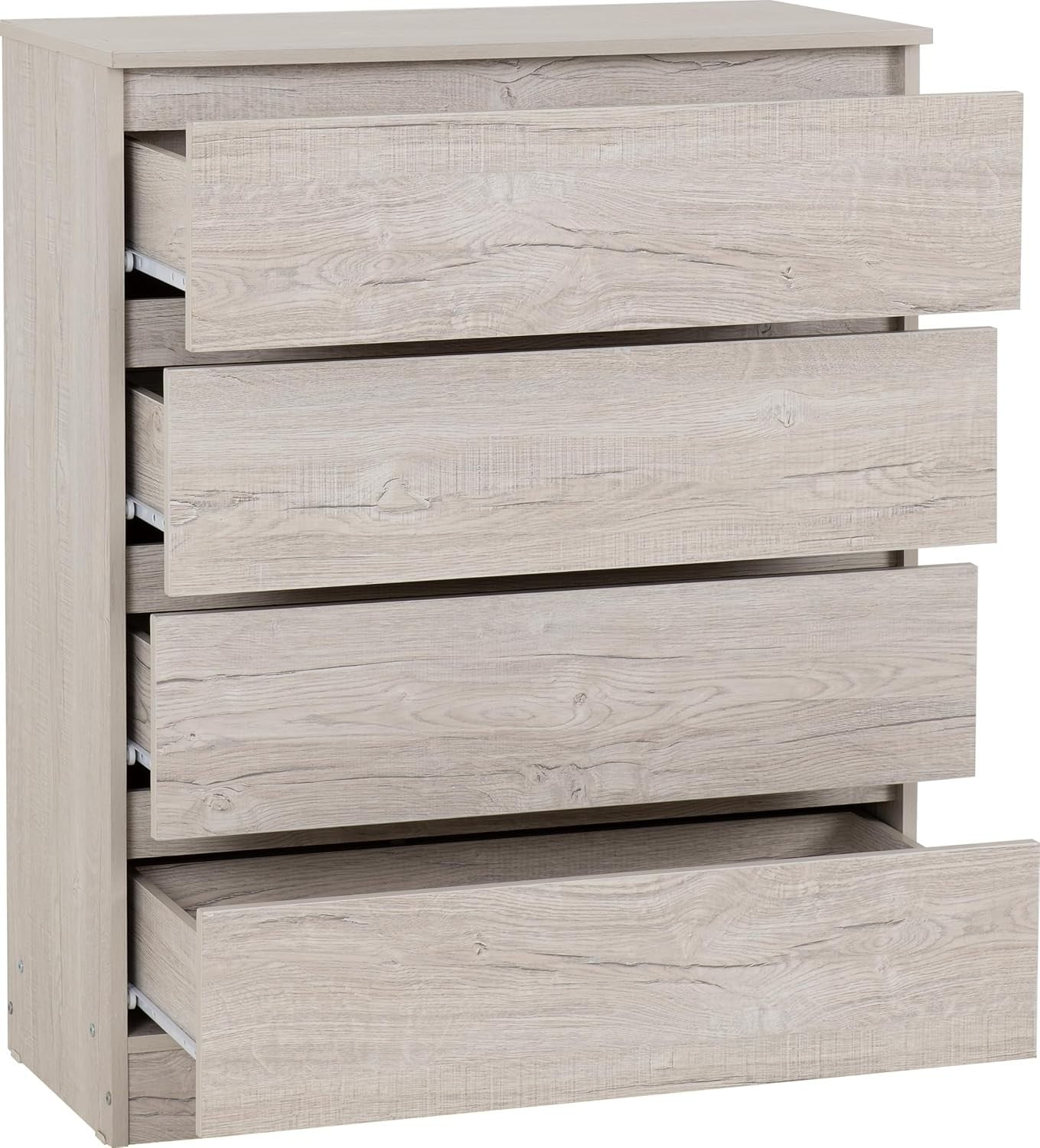 4 Drawer Chest Urban Snow Bedroom Storage Cabinet Modern Tall Unit