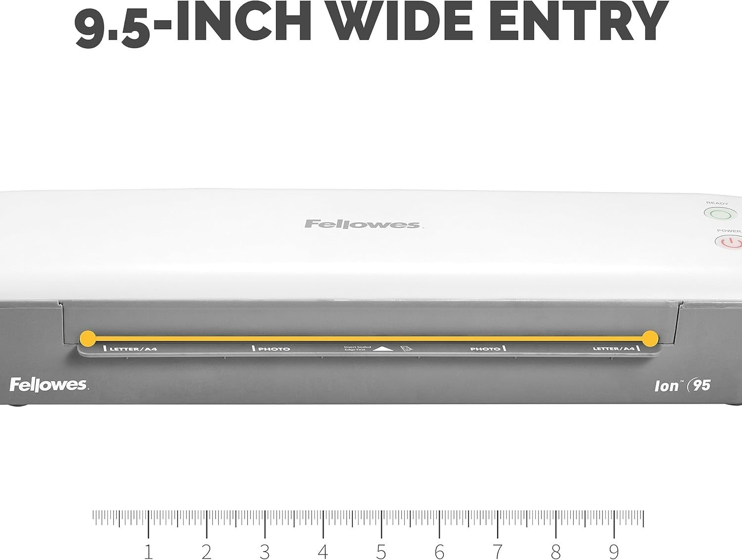 9.5” Thermal Laminator Compact Jam-Free Easy Use + 15 Pouches