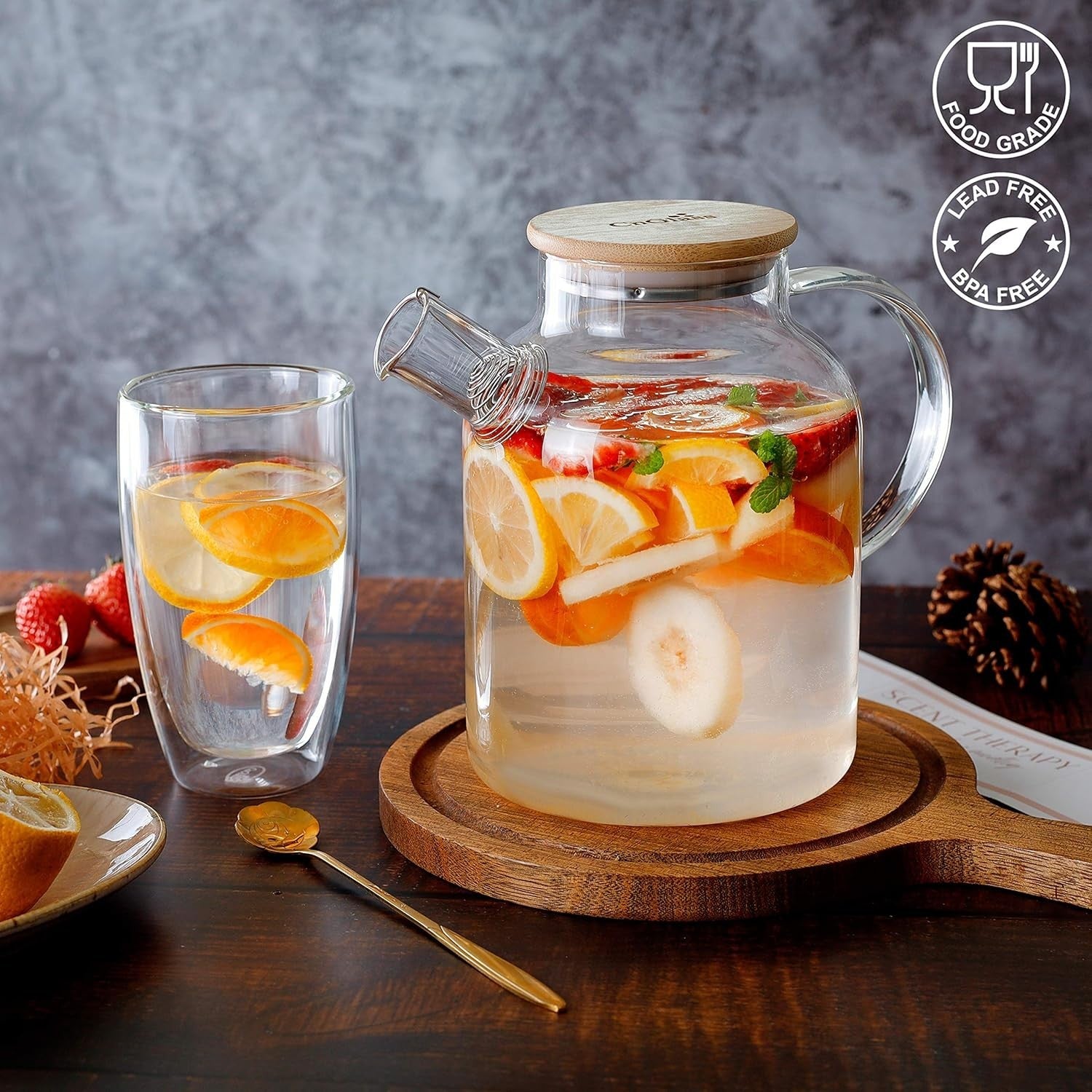 1.5L Glass Teapot with Infuser Stovetop Safe Loose Leaf Tea Maker