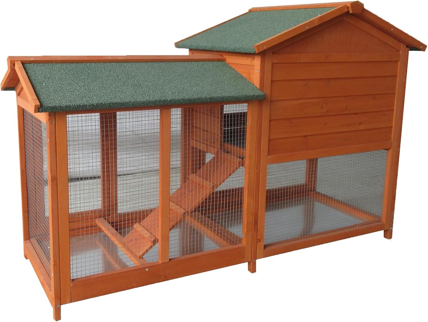 Extra Large Double Decker Rabbit Hutch Run with Floor & Weather Cover