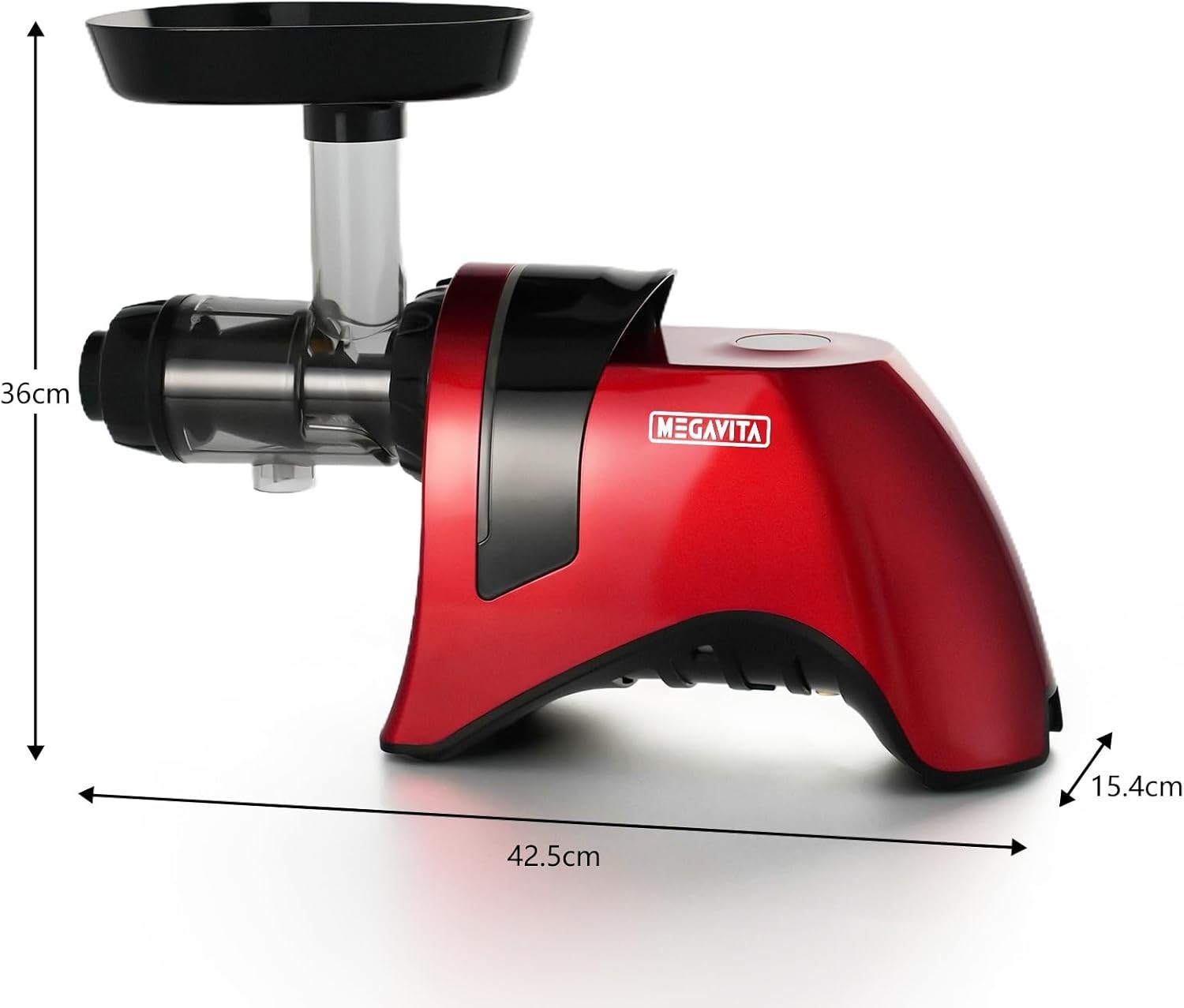 Cold Press Juicer BPA Free Slow Masticating 200W High Yield Red Quiet Touch