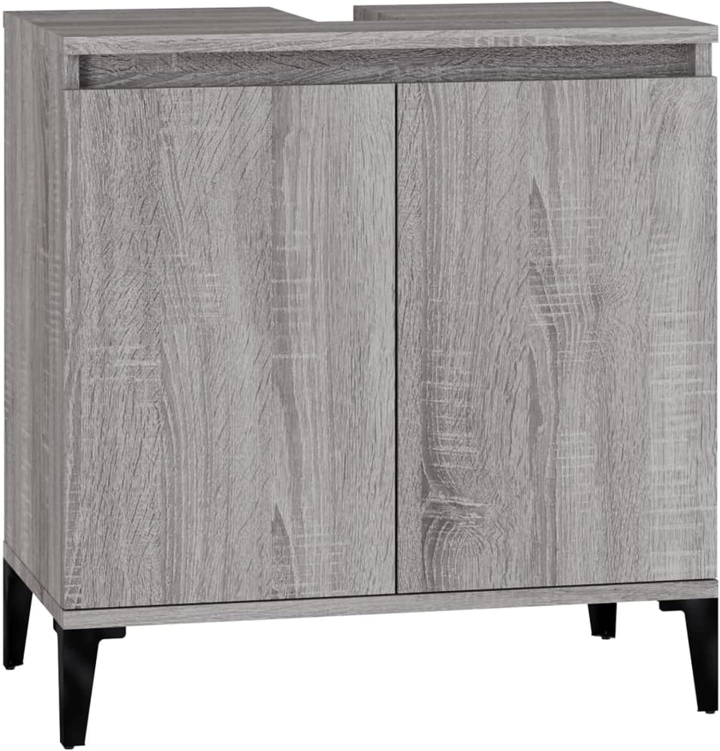 Grey Sonoma Bathroom Sink Cabinet | Modern Under Sink Storage 58x33x60cm